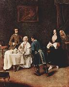 Pietro Longhi Besuch bei einem Lord oil painting artist